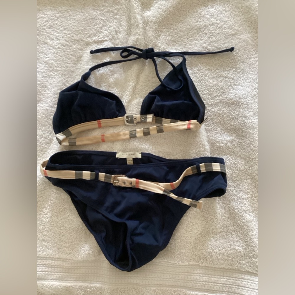 BURBERRY Navy Blue Bikini